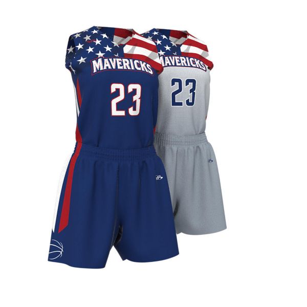 Custom Girl's Basketball Reversible Full Uniform