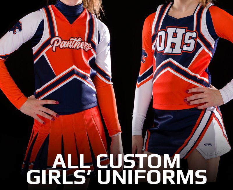 Red & White Cheer Uniform Customized Cheerleading Uniform 