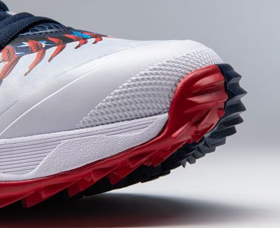 A close-up of the Dart shoe's toe