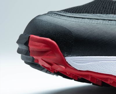 A close-up of the Challnger shoe's toe