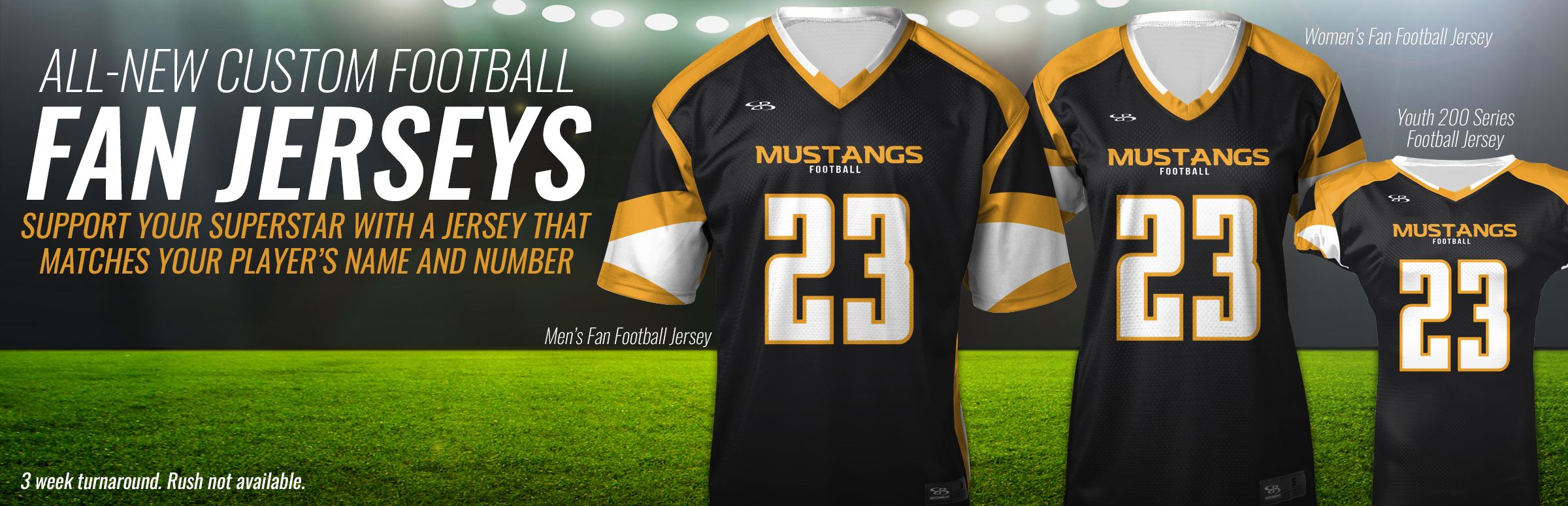 Boombah Custom Fan Football Jerseys